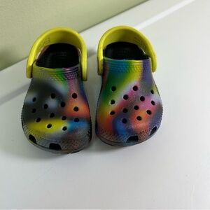 Crocs Classic Clog Toddler Kids Size C5 Tie Dye Blue Red Yellow